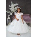 HANDMADE WHITE FIRST HOLY COMMUNION DRESS T-165