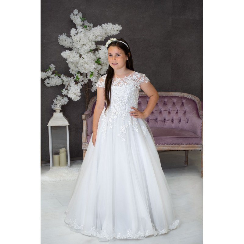 Handmade White First Holy Communion Dress Style KATHLEEN MCH