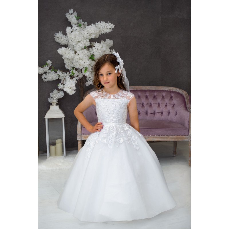 Sweetie Pie First Holy Communion White Dress Style SR718