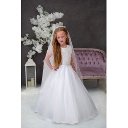 Sweetie Pie First Holy Communion White Dress Style SR718