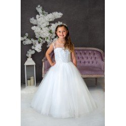 Handmade White First Holy Communion Dress Style OLIVIE MCH