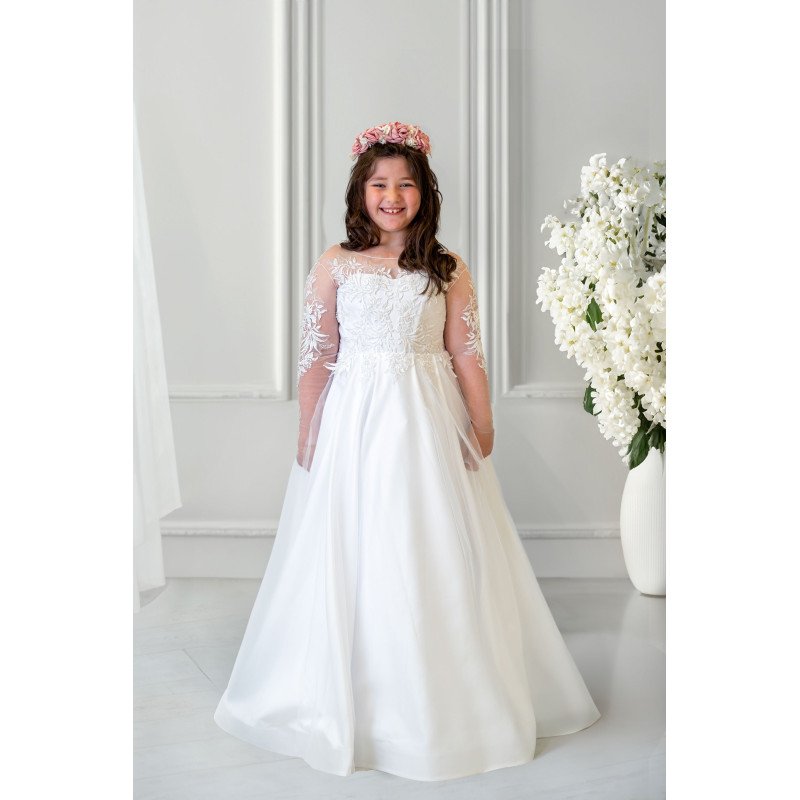 Handmade White First Holy Communion Dress Style ISOBEL MCH