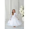 HANDMADE WHITE FIRST HOLY COMMUNION DRESS T-172