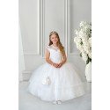 HANDMADE WHITE FIRST HOLY COMMUNION DRESS T-173