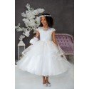 HANDMADE WHITE FIRST HOLY COMMUNION DRESS T-166