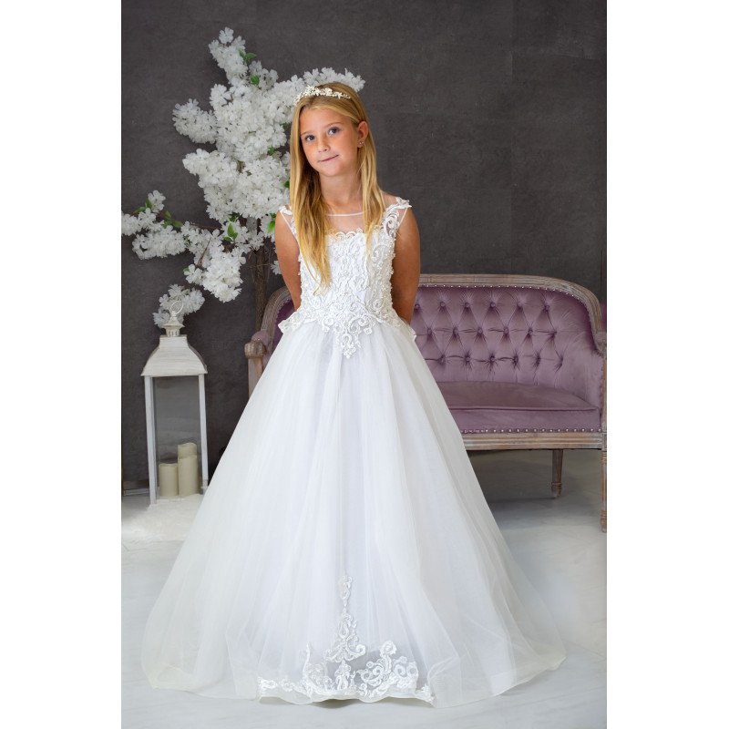 Handmade White First Holy Communion Dress Style KATE MCH