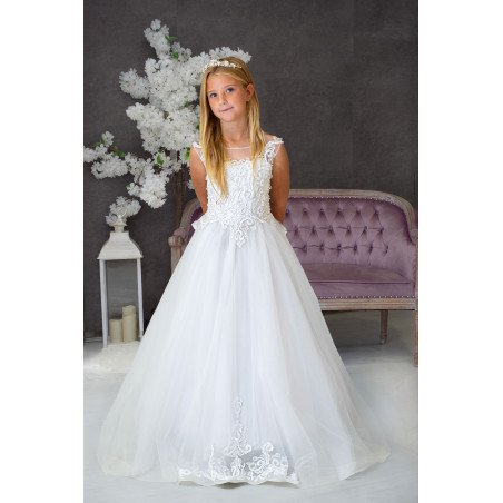 Handmade White First Holy Communion Dress Style KATE MCH