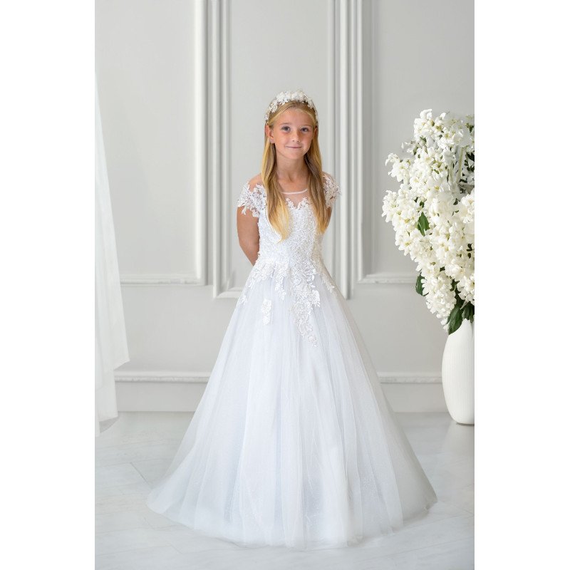 Handmade White First Holy Communion Dress Style CATHERINE MCH