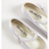 Sweetie Pie White First Holy Communion Flat Shoes Style SW6136