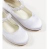 Sweetie Pie White First Holy Communion Flat Shoes Style SW6136