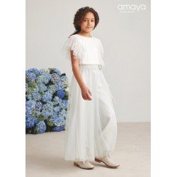 Amaya Ivory First Holy Communion Set with Trousers Style 586044/586042