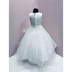 White First Holy Communion Dress Style Ko24150