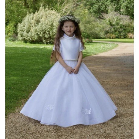 White First Holy Communion Dress Style Ko24134