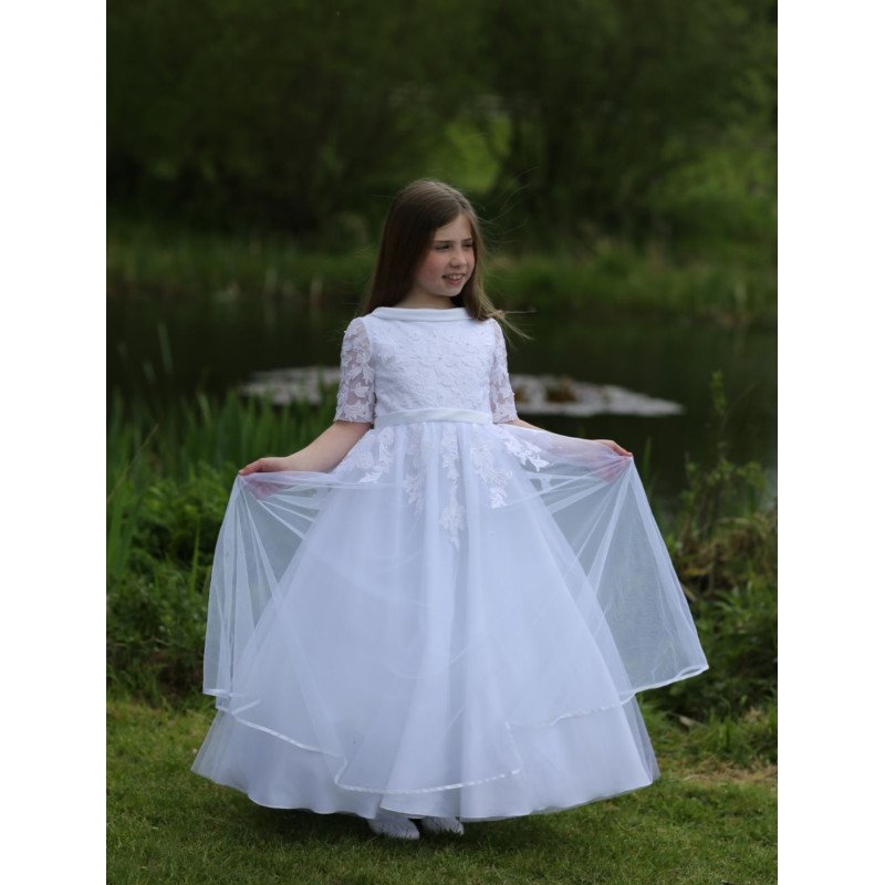 White First Holy Communion Dress Style KAHILI