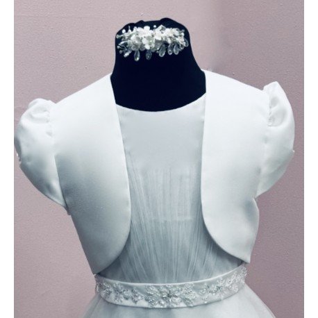 White First Holy Communion Bolero Style Ko24147