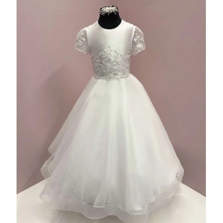 White First Holy Communion Dress Style IS24658