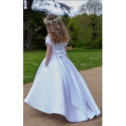 White First Holy Communion Dress Style Ko24148