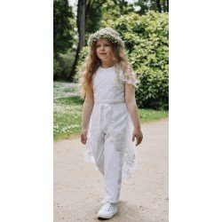 Ivory First Holy Communion Jumpsuit Style IS24650