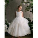 TETER WARM IVORY HANDMADE FIRST HOLY COMMUNION DRESS STYLE GS07