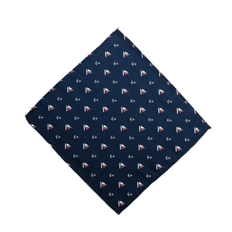 ONE VARONES BOYS NAVY FIRST HOLY COMMUNION/SPECIAL OCCASION BOYS HANDKERCHIEF WITH MARINE MOTIF STYLE 10-08027 150