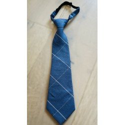 ONE VARONES CHECK BLUE & WHITE FIRST HOLY COMMUNION/SPECIAL OCCASION BOYS TIE STYLE 10-08026J 211