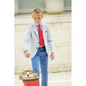 One Varones Boys Blue Stripe First Holy Communion Blazer Style 10-04086 02