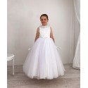 White First Holy Communion Dress Style COM018