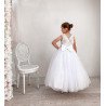 White First Holy Communion Dress Style COM018