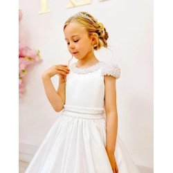 White First Holy Communion Dress Style COM027