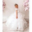 White First Holy Communion Dress Style COM035