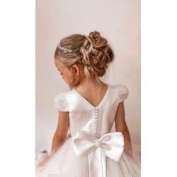 White First Holy Communion Dress Style COM035