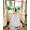 White First Holy Communion Dress Style COM040