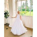 White First Holy Communion Dress Style COM040