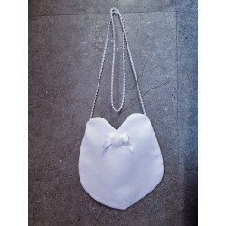 PERFECT SIMPLE COMMUNION BAG WITH PEARLS STRAP STYLE HB020