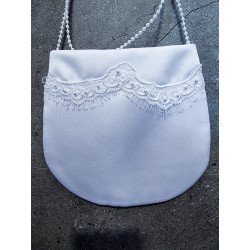 PERFECT SIMPLE COMMUNION BAG WITH PEARLS STRAP STYLE HB021