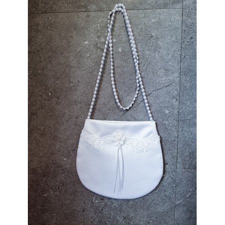 PERFECT SIMPLE COMMUNION BAG WITH PEARLS STRAP STYLE HB022