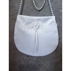 PERFECT SIMPLE COMMUNION BAG WITH PEARLS STRAP STYLE HB022