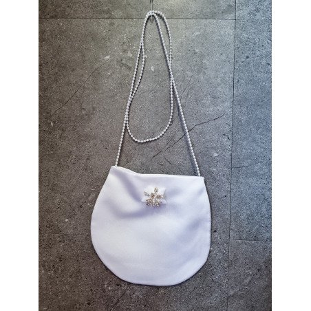 PERFECT SIMPLE COMMUNION BAG WITH PEARLS STRAP STYLE HB023