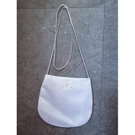 PERFECT SIMPLE COMMUNION BAG WITH PEARLS STRAP STYLE HB024