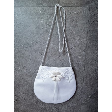 PERFECT SIMPLE COMMUNION BAG WITH PEARLS STRAP STYLE HB028