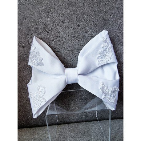 WHITE FIRST HOLY COMMUNION BOW STYLE PL06