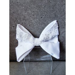 WHITE FIRST HOLY COMMUNION BOW STYLE PL07