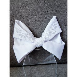 WHITE FIRST HOLY COMMUNION BOW STYLE PL08