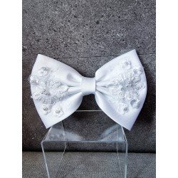 WHITE FIRST HOLY COMMUNION BOW STYLE PL09