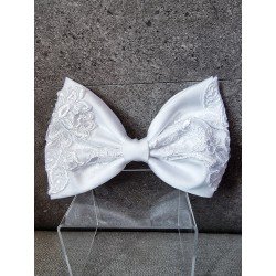 WHITE FIRST HOLY COMMUNION BOW STYLE PL15