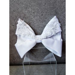 WHITE FIRST HOLY COMMUNION BOW STYLE PL16