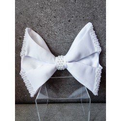 WHITE FIRST HOLY COMMUNION BOW STYLE PL17