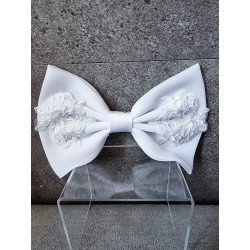 WHITE FIRST HOLY COMMUNION BOW STYLE PL18