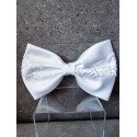 WHITE FIRST HOLY COMMUNION BOW STYLE PL19