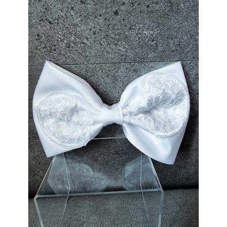 WHITE FIRST HOLY COMMUNION BOW STYLE PL20